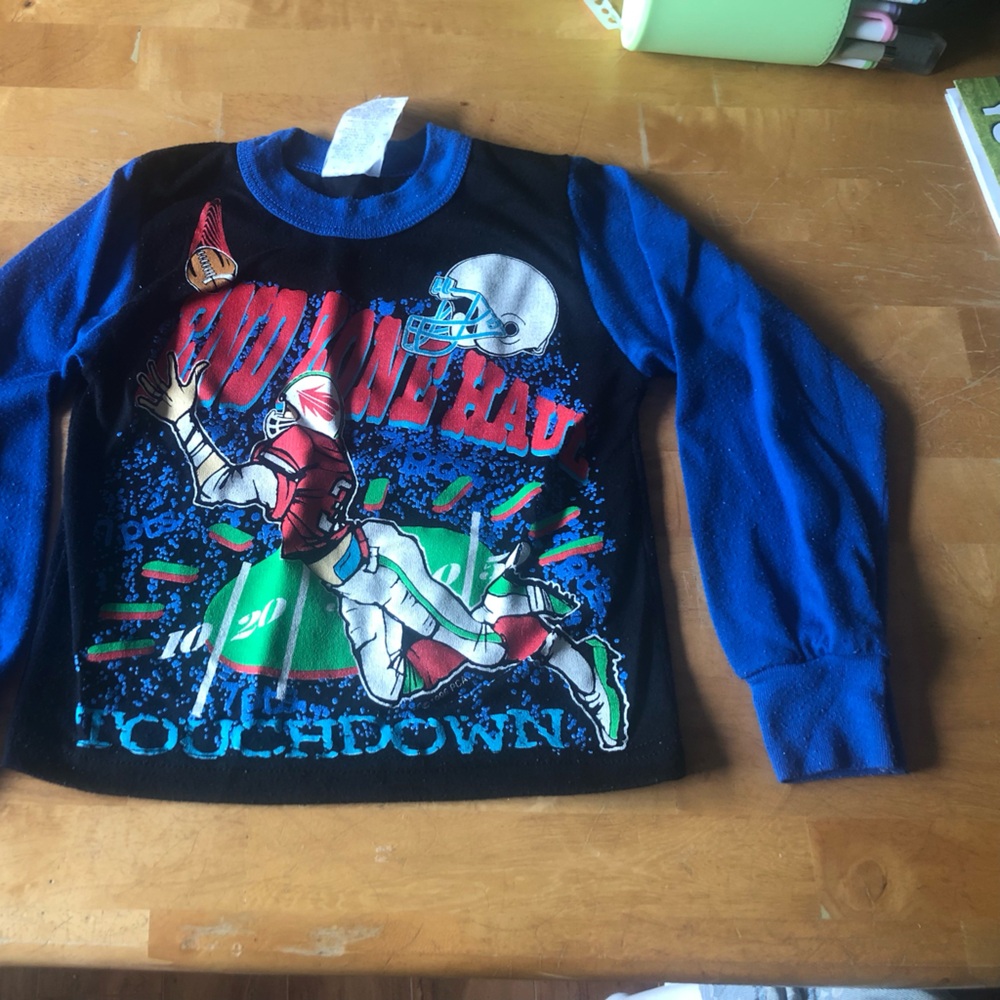 Boys' Blue & Black Football Graphic Sweatshirt
